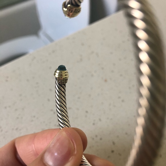 TRADE David Yurman Cable Bracelet w/ Blue Topaz - Picture 4 of 7